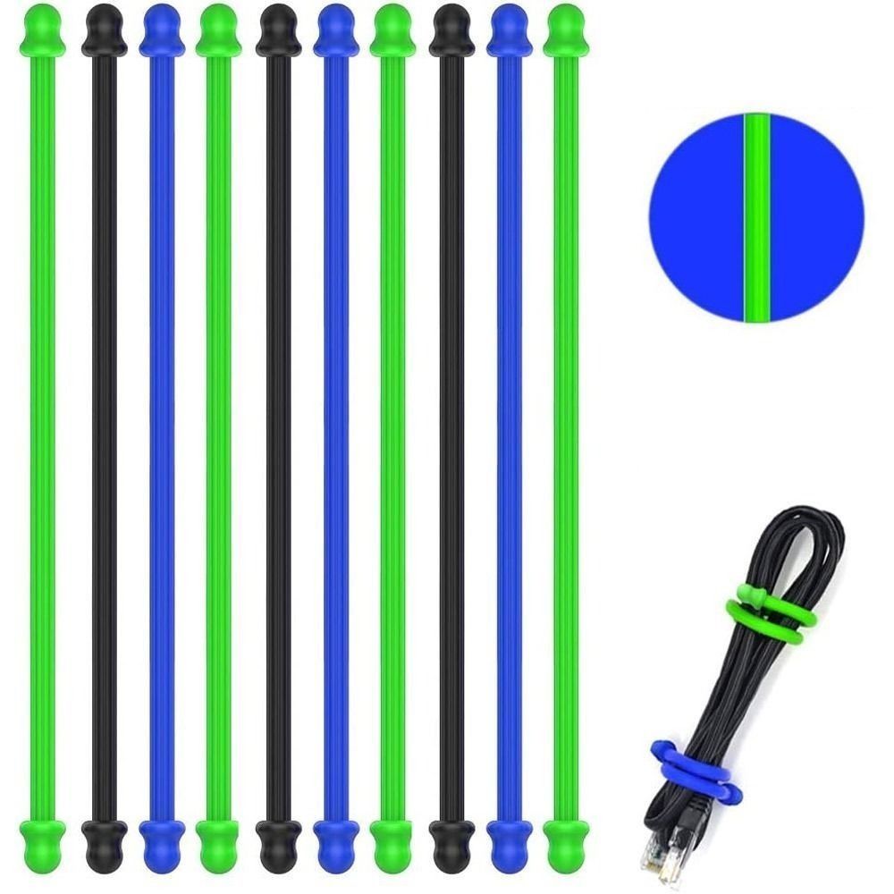 Gear Tie Reusable - 5개 오리지널 실리콘, 스틸 코어, 재사용