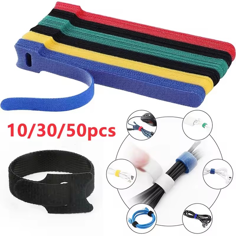 Gear Tie Reusable - 10/30/50개 다목적 패스너 케이블 스트랩 테이프