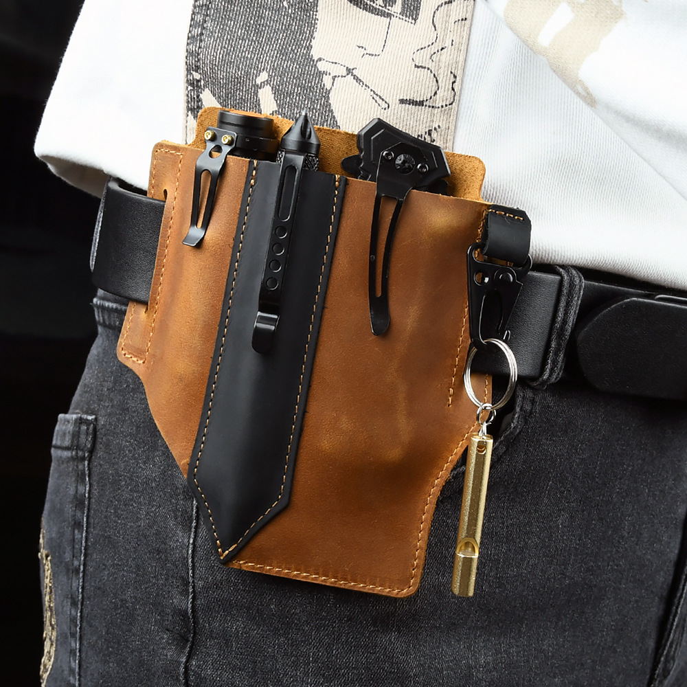 남성용 전술 허리 가방, 남성용 정품 가죽 야외 EDC - Edc Carry Pocket Pouch 리뷰 및 가격