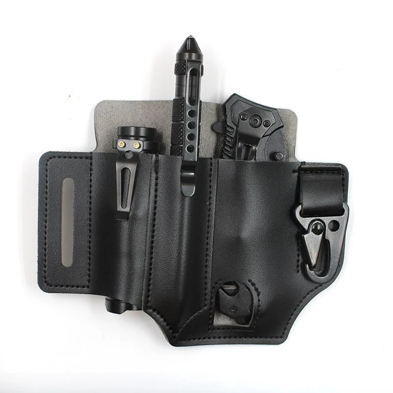 멀티 도구 칼집 용 가죽 칼집 벨트 및 손전등 캠핑 야 - Edc Carry Pocket Pouch 리뷰 및 가격