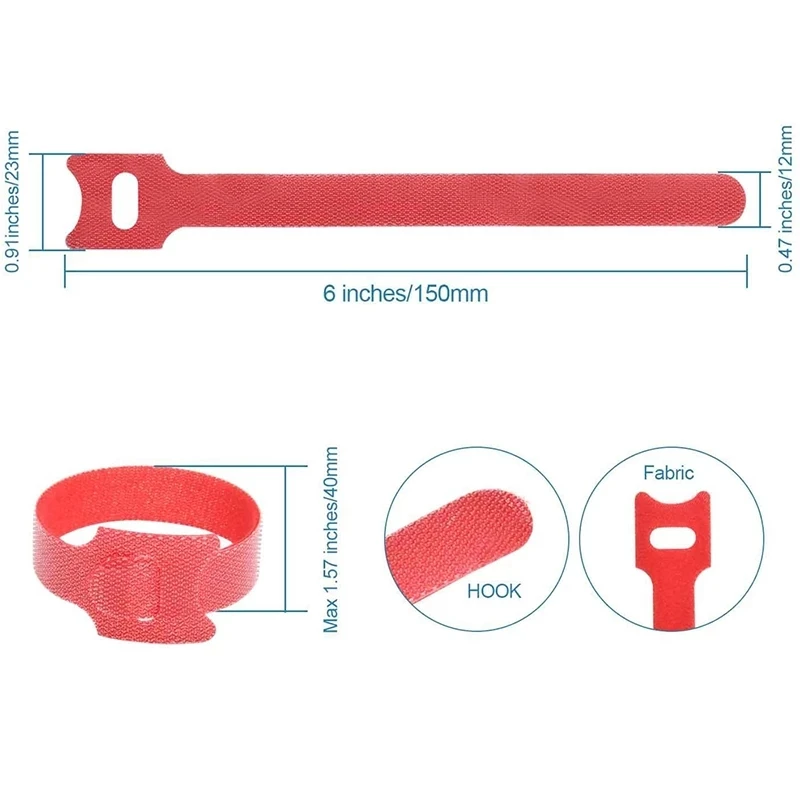 10-50Pcs 다목적 패스너 케이블 스트랩 테이프 타 - Gear Tie Reusable 리뷰 및 가격