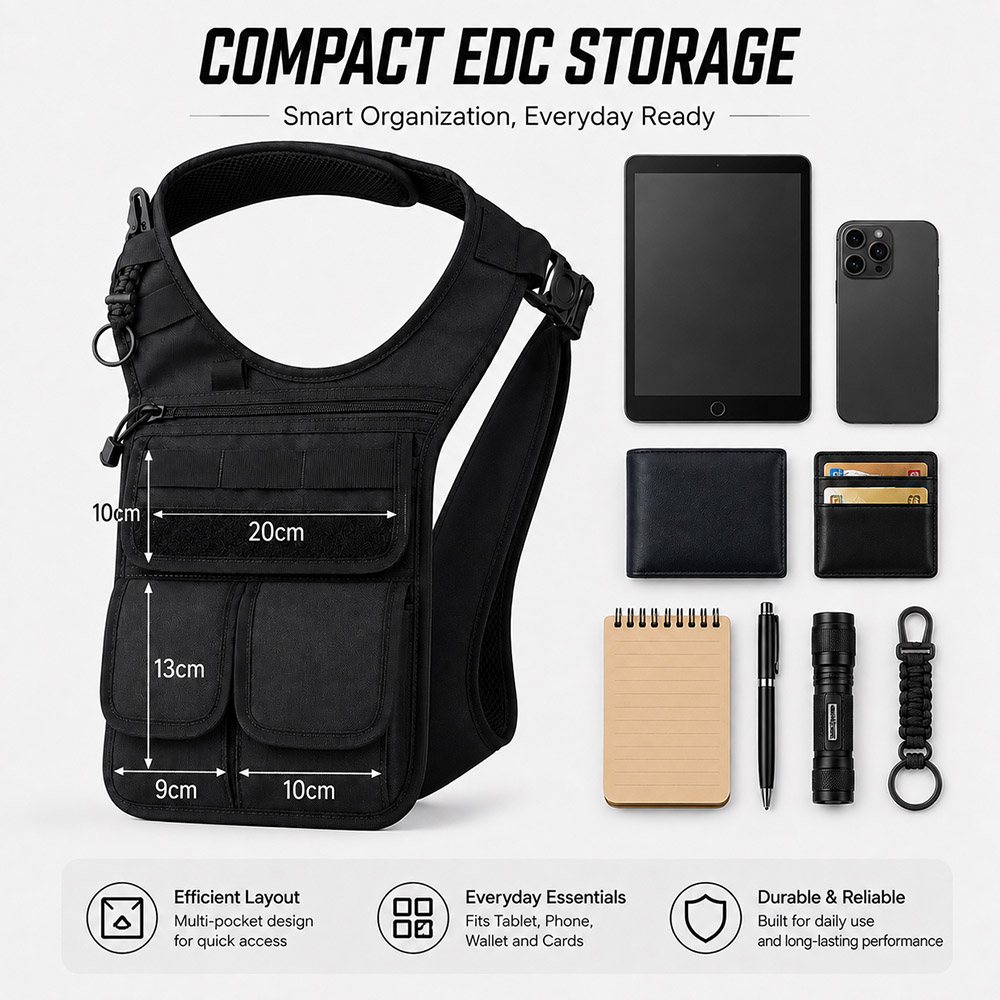 전술용 숨김형 겨드랑이 도구 가방 MOLLE 멀티포켓  - Edc Carry Pocket Pouch 리뷰 및 가격