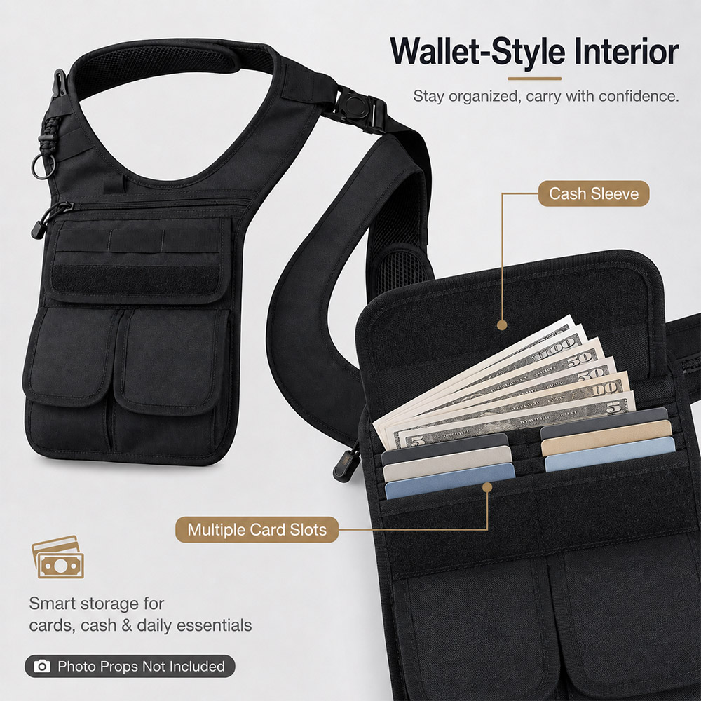 전술용 숨김형 겨드랑이 도구 가방 MOLLE 멀티포켓  - Edc Carry Pocket Pouch 리뷰 및 가격
