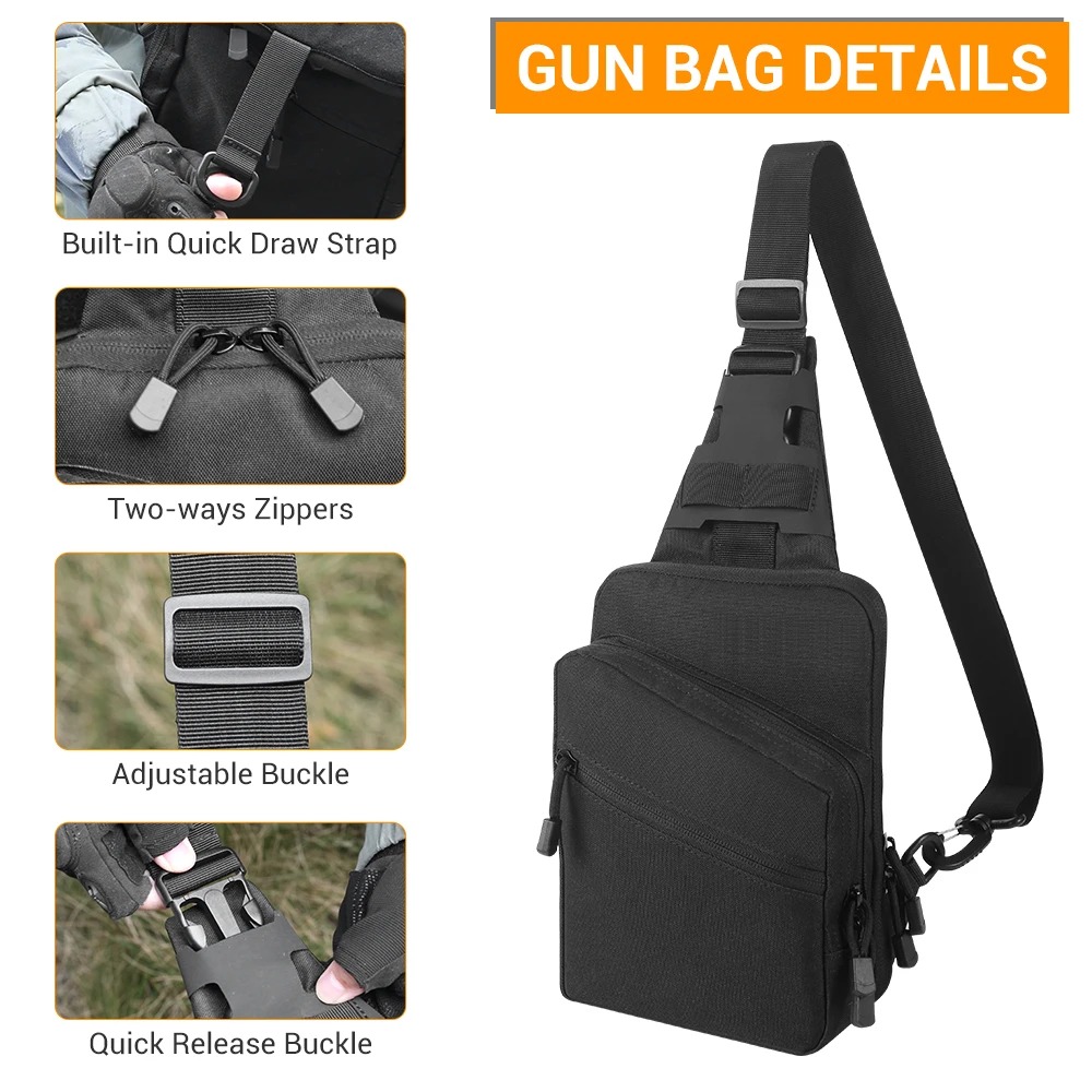 전술 권총 가방, 은닉 휴대용 총 보관 파우치, 권총  - Edc Carry Gun 리뷰 및 가격