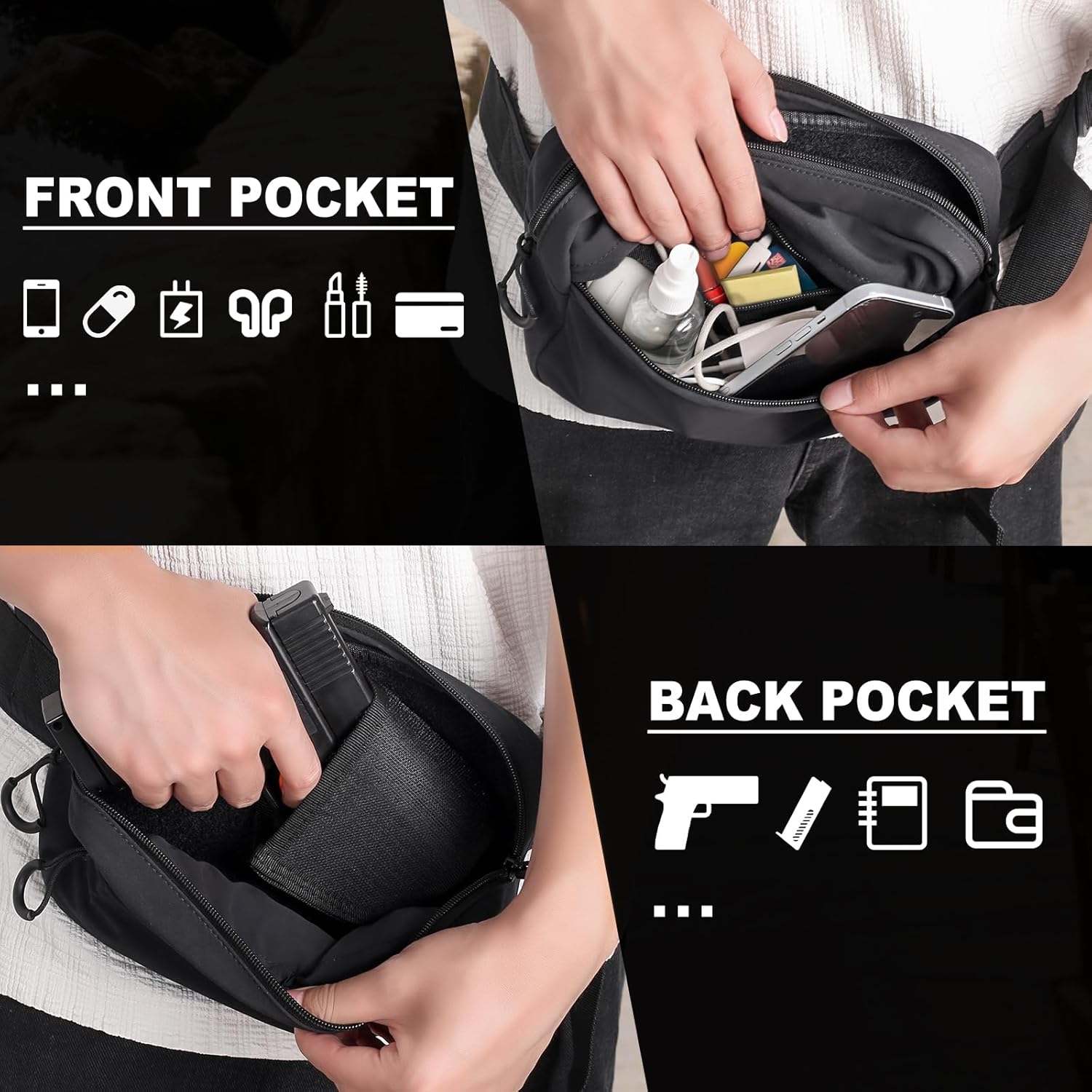 전술 패니 팩, 권총 휴대용 히든 캐리 백, 퀵 드로우 - Edc Carry Gun 리뷰 및 가격