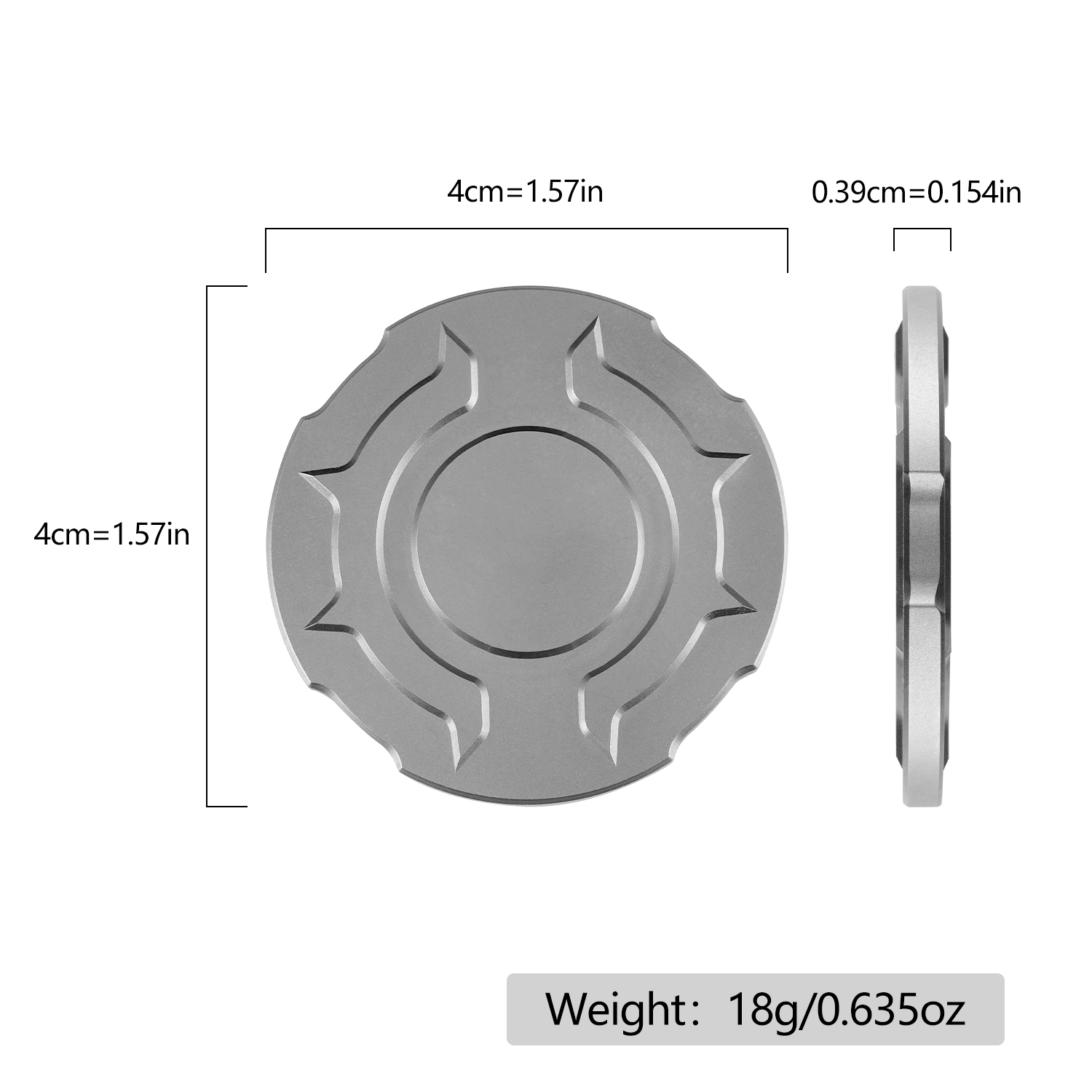 티타늄 합금 포커 칩 피젯 슬라이더 무소음 회전 EDC - Edc Carry Coins 리뷰 및 가격